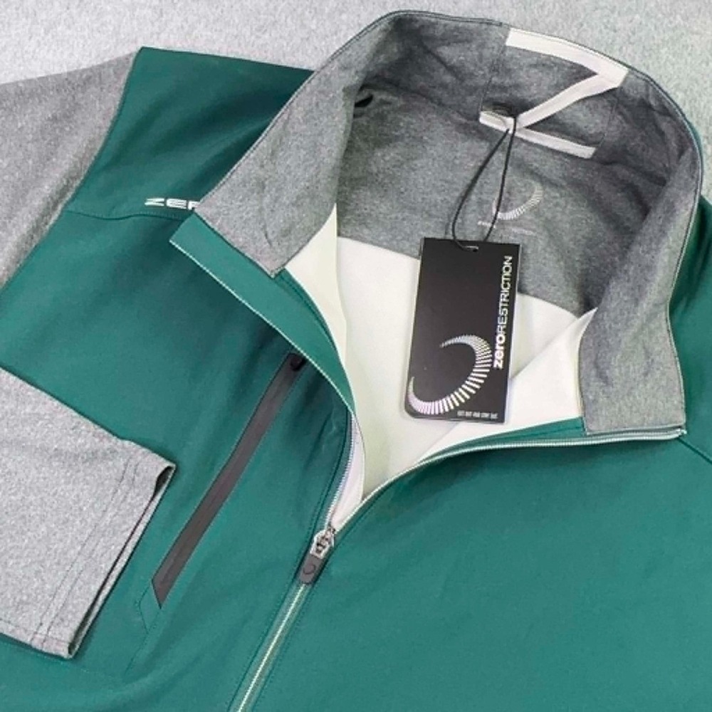 NEW Zero Restriction Z710 Full Zip Golf Jacket Men's XXL Hunter Green W1037 Golf